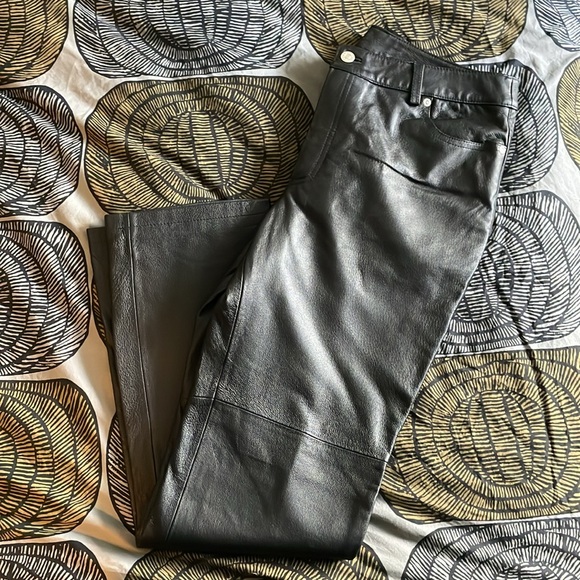 BLACK LEATHER PANTS - Picture 4 of 4